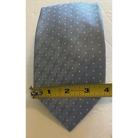 Giorgio Armani Blue Microdot 3.75” Silk Men’s Tie Made In Italy Necktie Designer - Picture 9 of 10